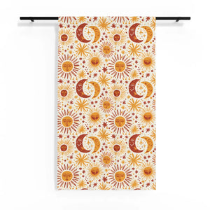 Sun and Moon Sheer Curtain Panel – Celestial Glow - Dipaliz - Curtains