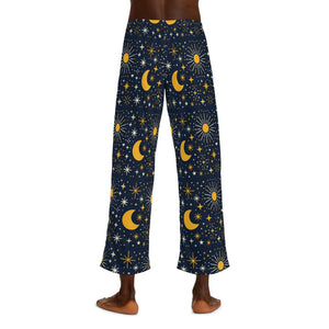 Celestial Moon & Stars on Navy Men’s Pajama Pants (aop) - Pajamas