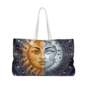 Bags - Moon Weekender Bag - Celestial Astrology Travel Tote - Dipaliz 24’’ × 13’’