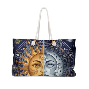 Bags - Moon Weekender Bag - Celestial Astrology Travel Tote - Dipaliz 24’’ × 13’’