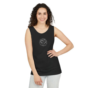 Sun & Moon Yin Yang Tank Top - Minimal Celestial Graphic