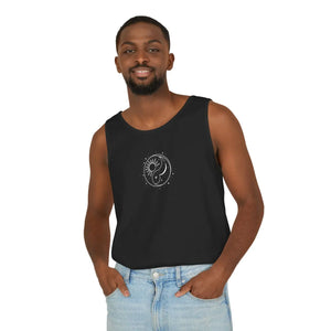 Sun & Moon Yin Yang Tank Top - Minimal Celestial Graphic