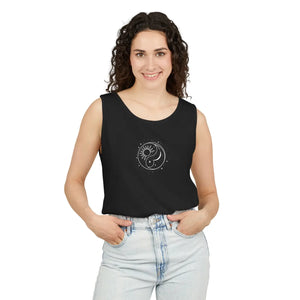 Sun & Moon Yin Yang Tank Top - Minimal Celestial Graphic