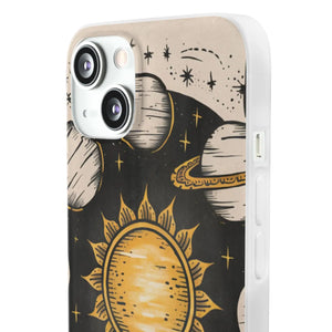 Retro Sun and Planets Phone Case - Sustainable Flexi - Dipaliz - Mobile Cases