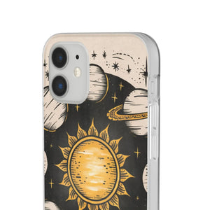 Retro Sun and Planets Phone Case - Sustainable Flexi - Dipaliz - Mobile Cases