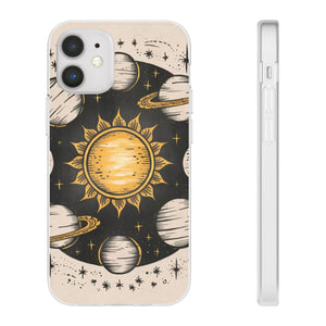 Retro Sun and Planets Phone Case - Sustainable Flexi - Dipaliz - Mobile Cases