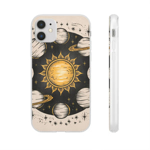 Retro Sun and Planets Phone Case - Sustainable Flexi - Dipaliz - Mobile Cases