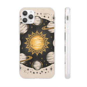 Retro Sun and Planets Phone Case - Sustainable Flexi - Dipaliz - Mobile Cases