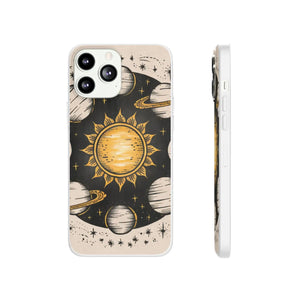 Retro Sun and Planets Phone Case - Sustainable Flexi - Dipaliz - Mobile Cases