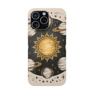 Retro Sun and Planets Phone Case - Sustainable Flexi - Dipaliz - Mobile Cases