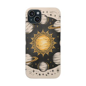 Retro Sun and Planets Phone Case - Sustainable Flexi - Dipaliz - Mobile Cases