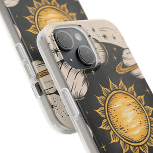 Retro Sun and Planets Phone Case - Sustainable Flexi - Dipaliz - Mobile Cases