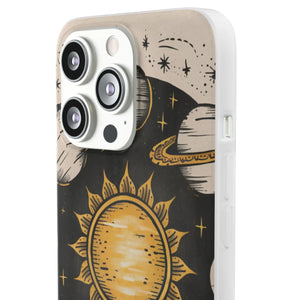 Retro Sun and Planets Phone Case - Sustainable Flexi - Dipaliz - Mobile Cases