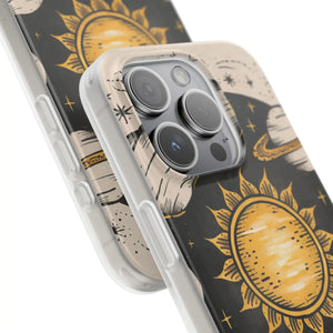 Retro Sun and Planets Phone Case - Sustainable Flexi - Dipaliz - Mobile Cases