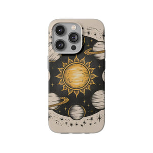 Retro Sun and Planets Phone Case - Sustainable Flexi - Dipaliz - Mobile Cases