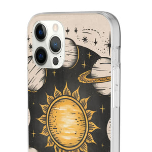 Retro Sun and Planets Phone Case - Sustainable Flexi - Dipaliz - Mobile Cases