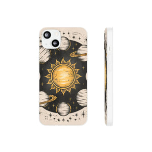 Retro Sun and Planets Phone Case - Sustainable Flexi - Dipaliz - Mobile Cases