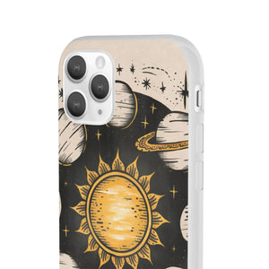 Retro Sun and Planets Phone Case - Sustainable Flexi - Dipaliz - Mobile Cases