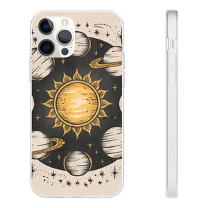 Retro Sun and Planets Phone Case - Sustainable Flexi - Dipaliz - Mobile Cases