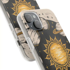 Retro Sun and Planets Phone Case - Sustainable Flexi - Dipaliz - Mobile Cases