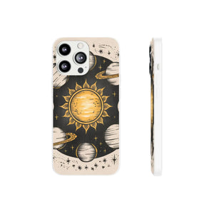 Retro Sun and Planets Phone Case - Sustainable Flexi - Dipaliz - Mobile Cases