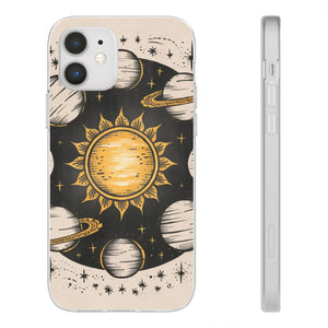 Retro Sun and Planets Phone Case - Sustainable Flexi - Dipaliz - Mobile Cases