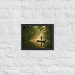 Kerala Backwaters Framed Poster Matte Black Wood - Dipaliz - 11″×14″ - Posters