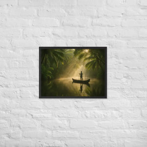 Kerala Backwaters Framed Poster Matte Black Wood - Dipaliz - 18″×24″ - Posters
