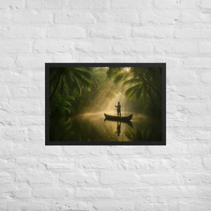 Kerala Backwaters Framed Poster Matte Black Wood - Dipaliz - 20″×30″ - Posters