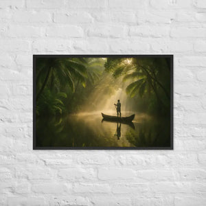 Kerala Backwaters Framed Poster Matte Black Wood - Dipaliz - 24″×36″ - Posters