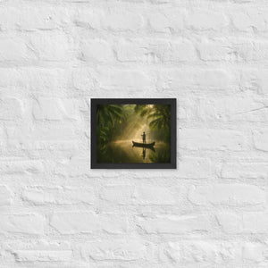 Kerala Backwaters Framed Poster Matte Black Wood - Dipaliz - 8″×10″ - Posters