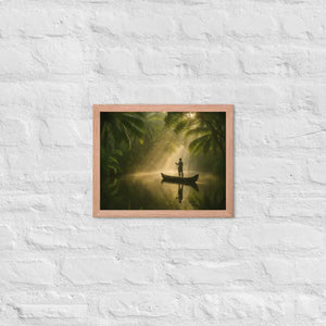 Kerala Backwaters Framed Poster Matte Black Wood - Dipaliz - Red Oak / 11″×14″ - Posters