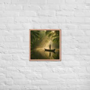 Kerala Backwaters Framed Poster Matte Black Wood - Dipaliz - Red Oak / 18″×18″ - Posters