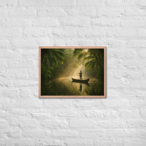 Kerala Backwaters Framed Poster Matte Black Wood - Dipaliz - Red Oak / 18″×24″ - Posters