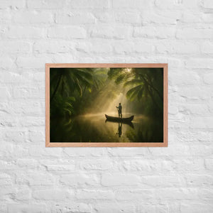 Kerala Backwaters Framed Poster Matte Black Wood - Dipaliz - Red Oak / 20″×30″ - Posters