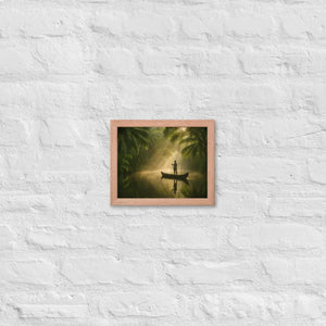 Kerala Backwaters Framed Poster Matte Black Wood - Dipaliz - Red Oak / 8″×10″ - Posters