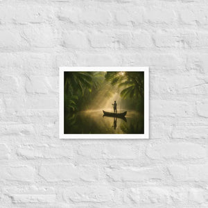 Kerala Backwaters Framed Poster Matte Black Wood - Dipaliz - White / 11″×14″ - Posters