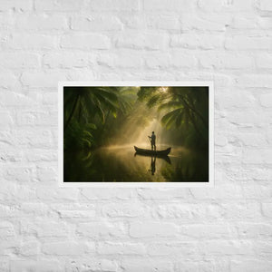 Kerala Backwaters Framed Poster Matte Black Wood - Dipaliz - White / 20″×30″ - Posters