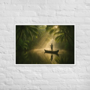 Kerala Backwaters Framed Poster Matte Black Wood - Dipaliz - White / 24″×36″ - Posters
