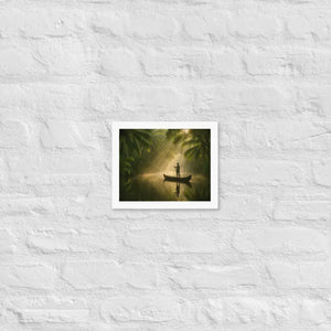 Kerala Backwaters Framed Poster Matte Black Wood - Dipaliz - White / 8″×10″ - Posters