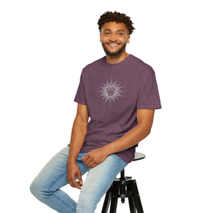 Sunface Graphic T-shirt - Vintage Celestial Moon & Sun Design