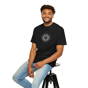 Sunface Graphic T-shirt - Vintage Celestial Moon & Sun Design