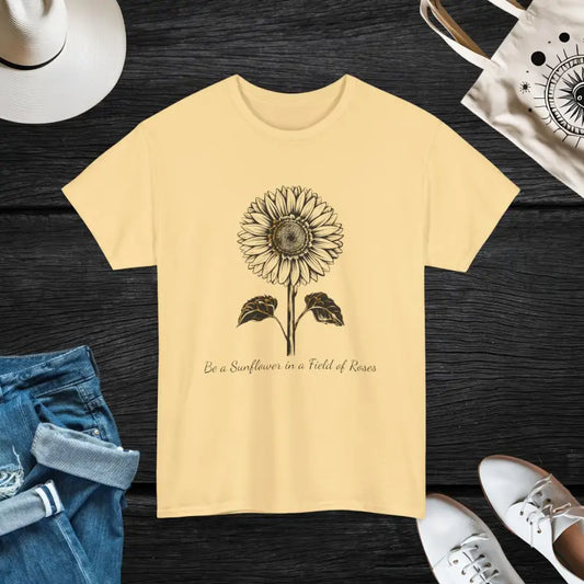 Be a Sunflower in Style: Unisex Deluxe Tee - Yellow Haze / s T-shirt