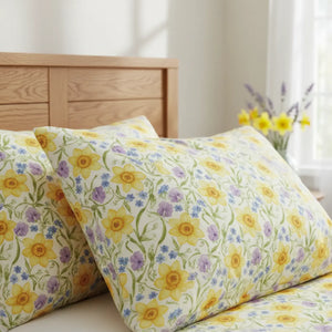 Sunflower Floral Duvet – Cotton Bedding Set - Dipaliz - Sets