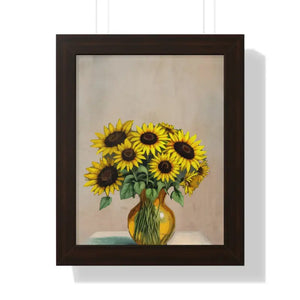 Framed Vertical Poster - Sunshine Summer Vibes - Dipaliz - 11’’ x 14’’ / Walnut - Posters Prints & Visual Artwork