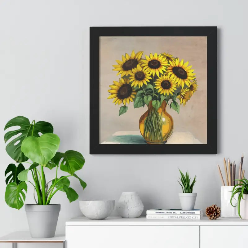 Sunflower Framed Vertical Poster: Brighten your Space! - Poster