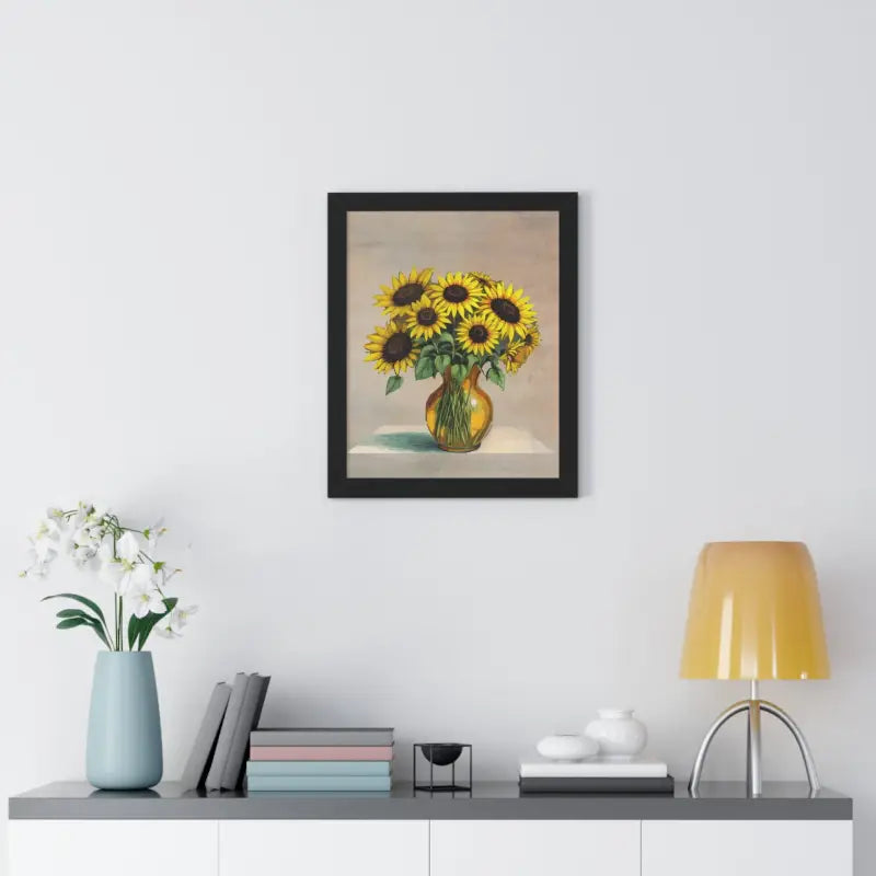 Sunflower Framed Vertical Poster: Brighten your Space! - Poster