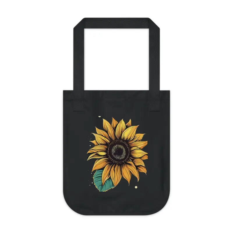 Sunflower Organic Canvas Tote: Eco-friendly & Chic - Bags