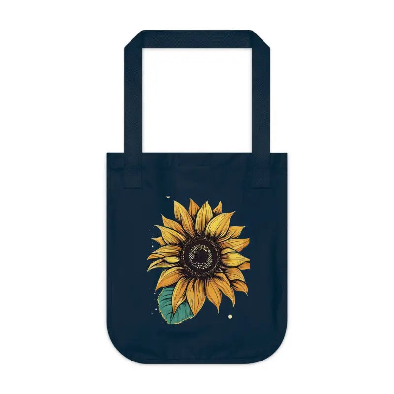 Sunflower Organic Canvas Tote: Eco-friendly & Chic - Bags