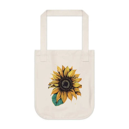 Sunflower Organic Canvas Tote: Eco-friendly & Chic - Bags